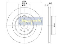 Bromsskiva DP-0910 Japanparts
