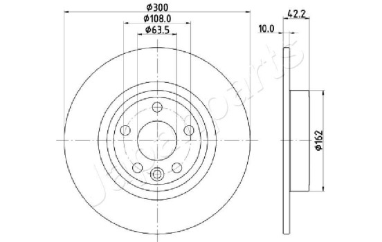 Bromsskiva DP-L10 Japanparts