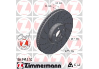 Bromsskiva FORMEL F 150.2957.32 Zimmermann