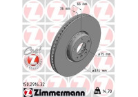 Bromsskiva FORMULA F COAT Z 150.2914.32 Zimmermann