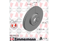 Bromsskiva FORMULA F COAT Z 150.2955.32 Zimmermann