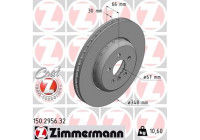 Bromsskiva FORMULA F COAT Z 150.2956.32 Zimmermann