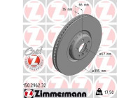 Bromsskiva FORMULA F COAT Z 150.2962.32 Zimmermann