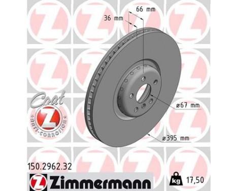 Bromsskiva FORMULA F COAT Z 150.2962.32 Zimmermann