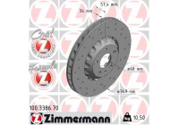 Bromsskiva FORMULA Z BROMSSKIVOR 100.3386.70 Zimmermann