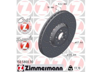 Bromsskiva FORMULA Z BROMSSKIVOR 150.5800.70 Zimmermann