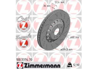 Bromsskiva FORMULA Z COAT Z 100.3374.70 Zimmermann