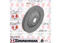 Bromsskiva FORMULA Z COAT Z 100.3375.75 Zimmermann