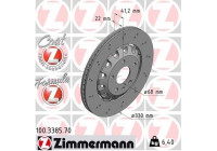 Bromsskiva FORMULA Z COAT Z 100.3385.70 Zimmermann