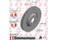 Bromsskiva FORMULA Z COAT Z 100.3386.75 Zimmermann