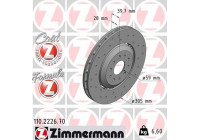Bromsskiva FORMULA Z COAT Z 110.2226.70 Zimmermann