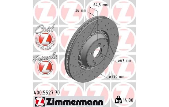 Bromsskiva FORMULA Z COAT Z 400.5527.70 Zimmermann