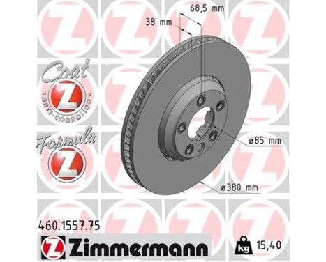 Bromsskiva FORMULA Z COAT Z 460.1557.75 Zimmermann