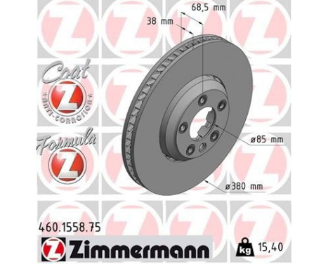 Bromsskiva FORMULA Z COAT Z 460.1558.75 Zimmermann