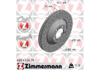 Bromsskiva FORMULA Z COAT Z 460.4524.70 Zimmermann