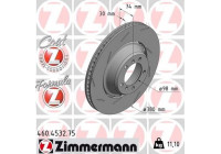 Bromsskiva FORMULA Z COAT Z 460.4532.75 Zimmermann