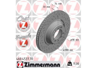 Bromsskiva FORMULA Z COAT Z 460.4537.70 Zimmermann