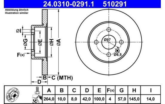 Bromsskiva PowerDisc 24.0310-0291.1 ATE