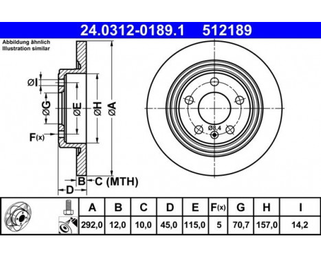 Bromsskiva PowerDisc 24.0312-0189.1 ATE