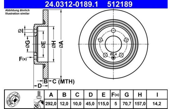 Bromsskiva PowerDisc 24.0312-0189.1 ATE
