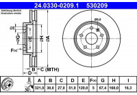 Bromsskiva PowerDisc 24.0330-0209.1 ATE
