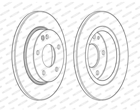 Bromsskiva PREMIER Coat+ disc DDF1034C Ferodo, bild 2