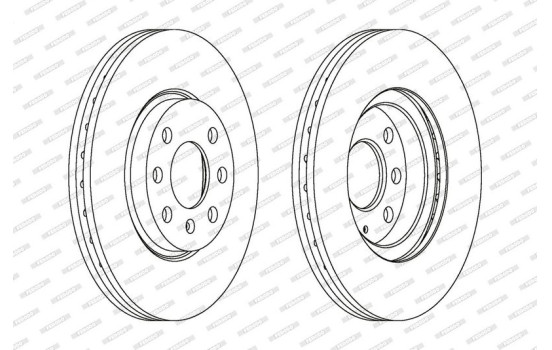 Bromsskiva PREMIER Coat+ disc DDF1131C Ferodo