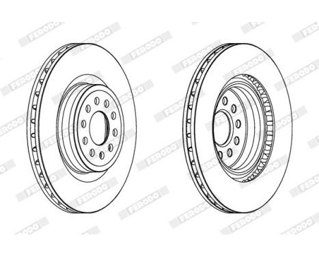 Bromsskiva PREMIER Coat+ disc DDF1137C-1 Ferodo, bild 2