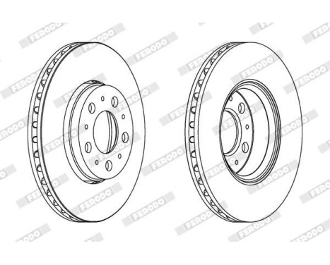 Bromsskiva PREMIER Coat+ disc DDF1163C Ferodo