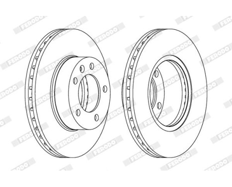 Bromsskiva PREMIER Coat+ disc DDF1217C-1 Ferodo, bild 2