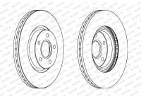 Bromsskiva PREMIER Coat+ disc DDF1225C Ferodo