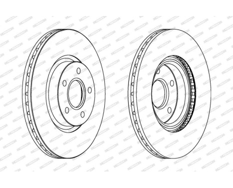 Bromsskiva PREMIER Coat+ disc DDF1225C Ferodo