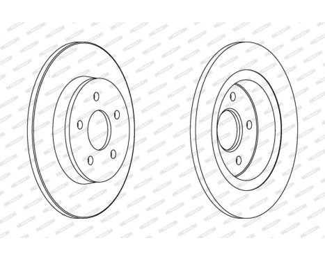 Bromsskiva PREMIER Coat+ disc DDF1227C Ferodo, bild 2