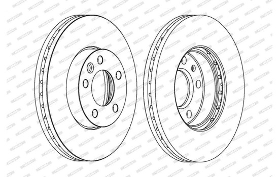 Bromsskiva PREMIER Coat+ disc DDF1253C-1 Ferodo
