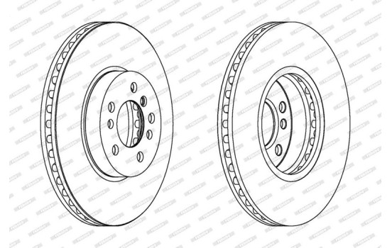 Bromsskiva PREMIER Coat+ disc DDF1256C-1 Ferodo, bild 2