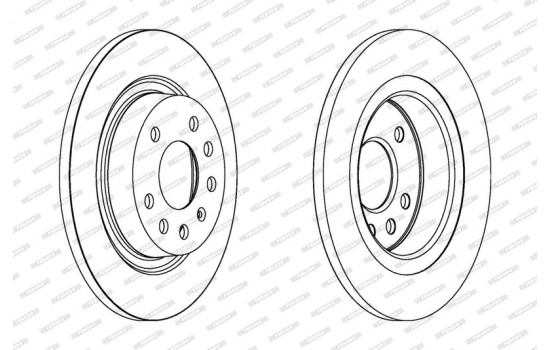 Bromsskiva PREMIER Coat+ disc DDF1288C Ferodo, bild 2