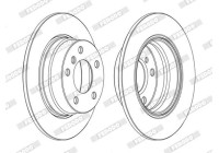 Bromsskiva PREMIER Coat+ disc DDF1303C Ferodo