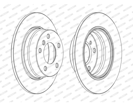 Bromsskiva PREMIER Coat+ disc DDF1303C Ferodo, bild 2