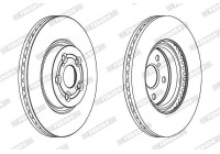 Bromsskiva PREMIER Coat+ disc DDF1315C Ferodo