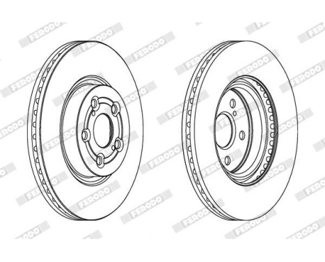 Bromsskiva PREMIER Coat+ disc DDF1315C Ferodo