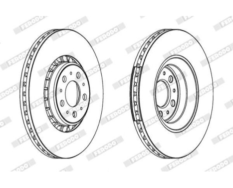Bromsskiva PREMIER Coat+ disc DDF1371C-1 Ferodo, bild 2