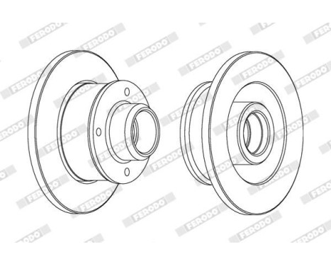 Bromsskiva PREMIER Coat+ disc DDF137C-1 Ferodo, bild 2