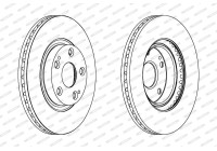 Bromsskiva PREMIER Coat+ disc DDF1401C Ferodo
