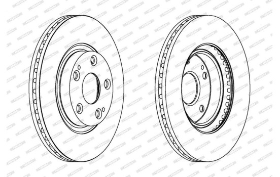 Bromsskiva PREMIER Coat+ disc DDF1401C Ferodo