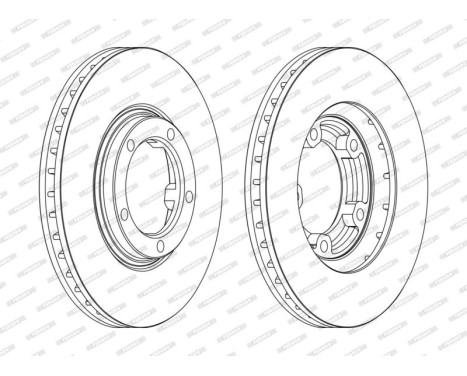 Bromsskiva PREMIER Coat+ disc DDF1404C Ferodo