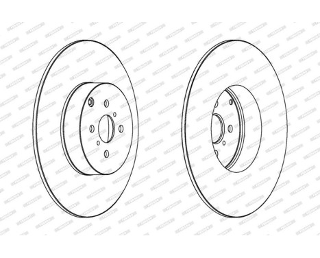 Bromsskiva PREMIER Coat+ disc DDF1417C Ferodo, bild 2
