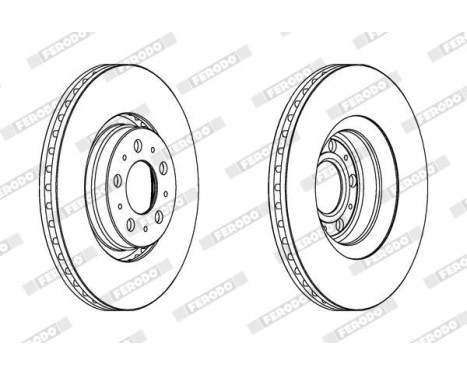 Bromsskiva PREMIER Coat+ disc DDF1426C-1 Ferodo, bild 2