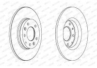 Bromsskiva PREMIER Coat+ disc DDF1500C Ferodo