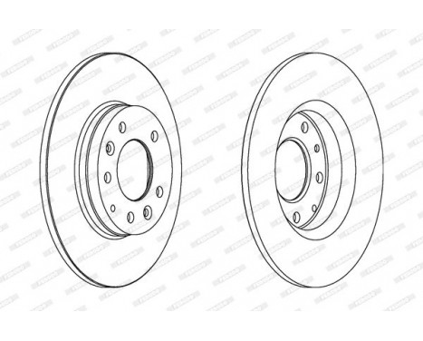 Bromsskiva PREMIER Coat+ disc DDF1500C Ferodo