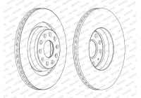 Bromsskiva PREMIER Coat+ disc DDF1503C Ferodo